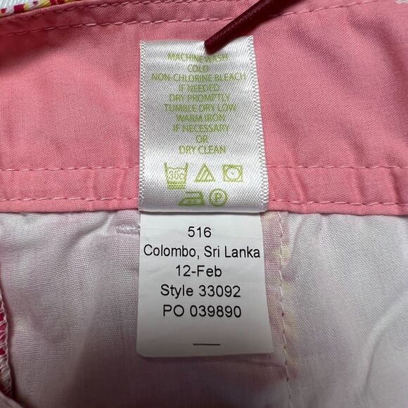 Lilly Pulitzer Chum Bucket Shorts SIZE 0 WAIST 29 Red Pink Floral RUNS LARGE - Picture 8 of 10
